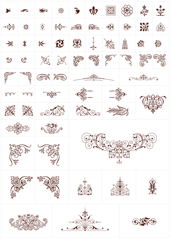 600x827 Free Vintage Graphics Flourish Vector Ornaments