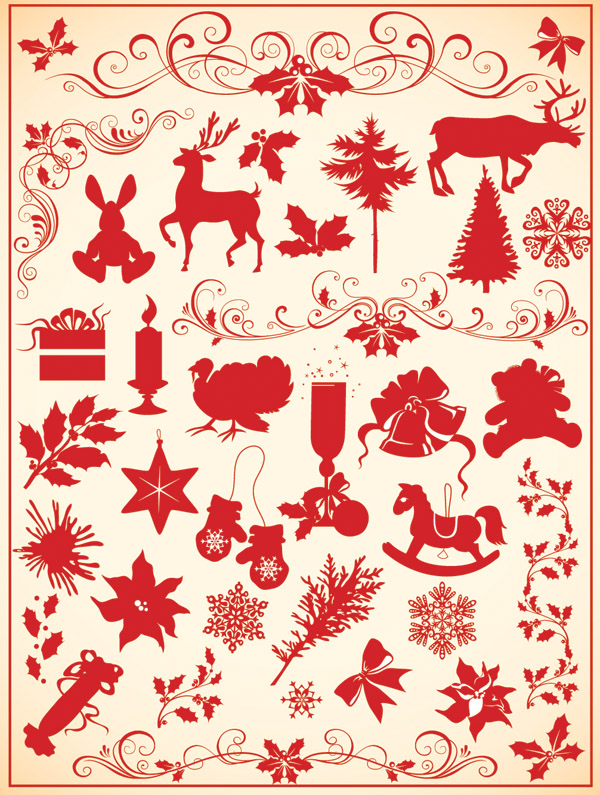 600x795 Christmas Element Vector Free Vector 4vector