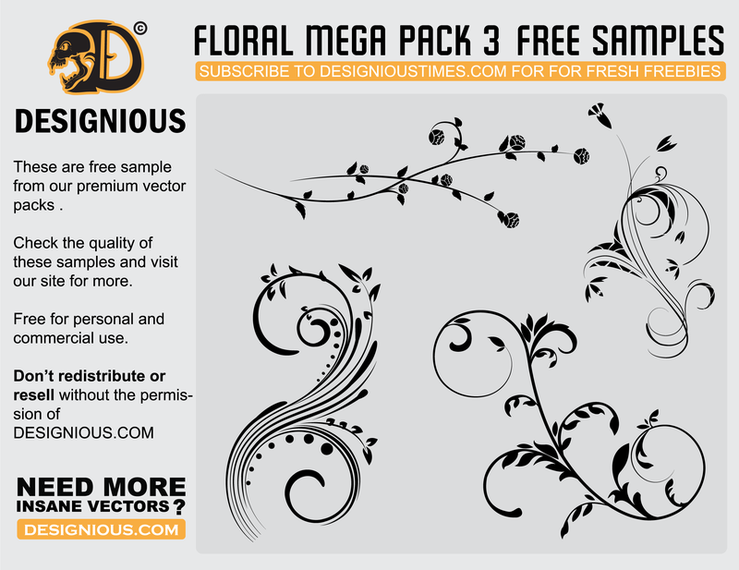 739x570 Free Vector Flourishes 4