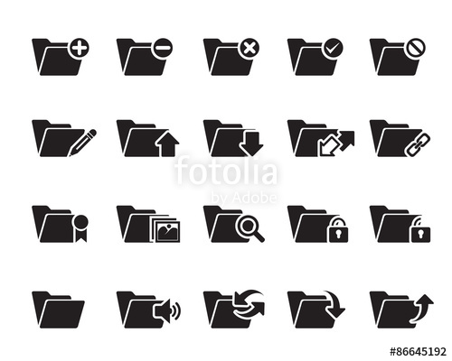 500x400 File And Folder Icons Vector Illustrator, Available In Jpeg And