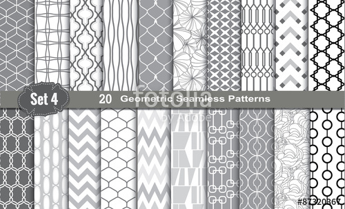 500x303 Geometric Seamless Patterns., Pattern Swatches Included For