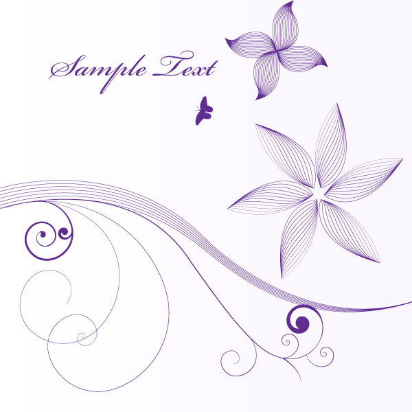 600x600 Free Vector Floral Background With Line Art Flowers Psd Files
