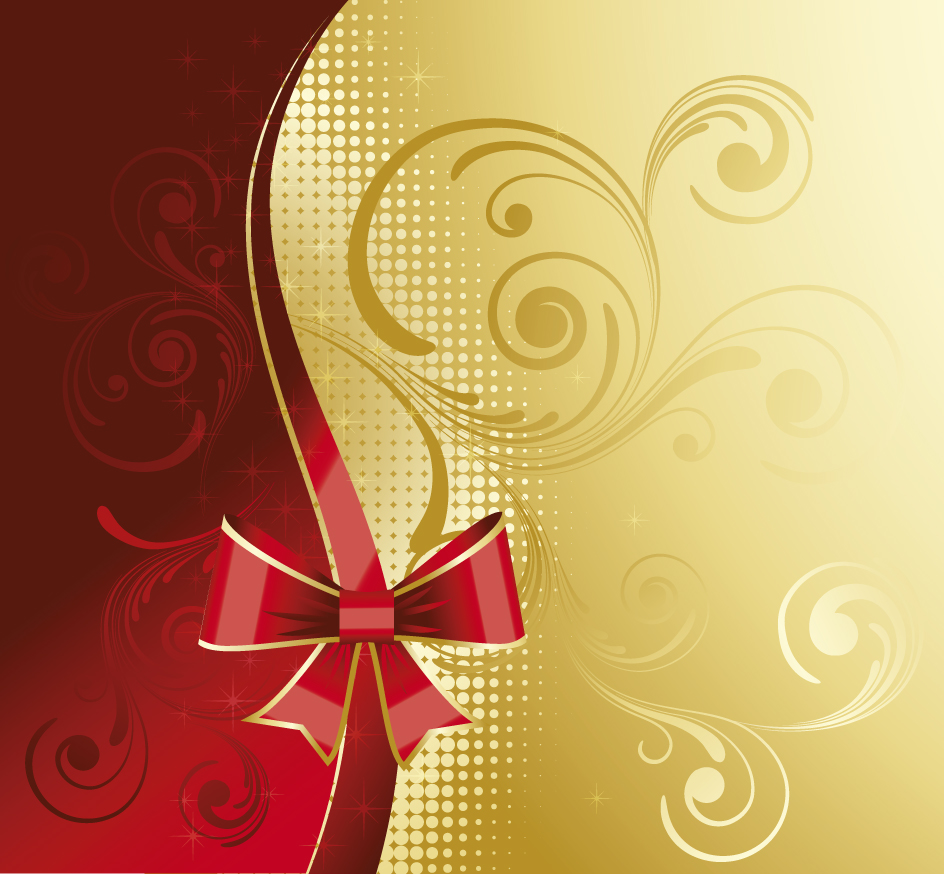 944x874 Red And Golden Floral Background Vector Free Download