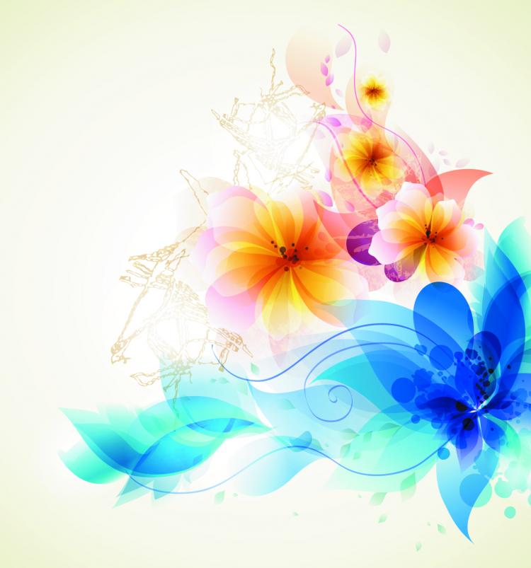 750x803 Romantic Flower Background 01 Vector Free Vector 4vector