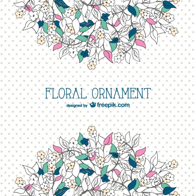 626x626 Floral Background With Dots Vector Free Download