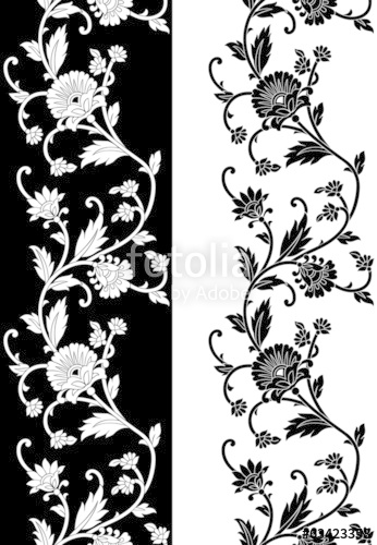 346x500 Seamless Vector Floral Border Stock Image And Royalty Free Vector