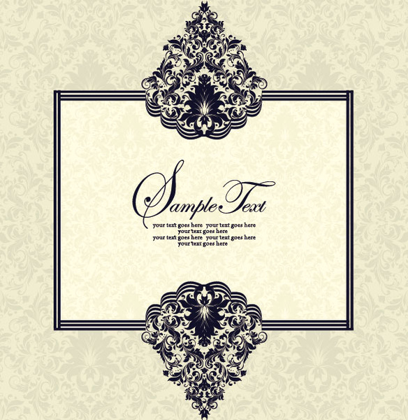 584x600 Vector Of Exquisite Vintage Floral Borders Free Vector In