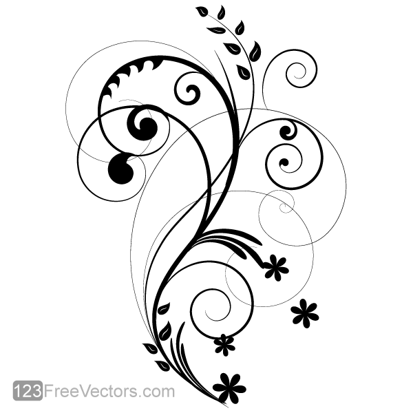 600x600 Vector Floral Design 2 By 123freevectors