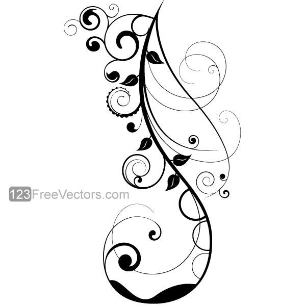 600x600 Vector Floral Design 7 By 123freevectors