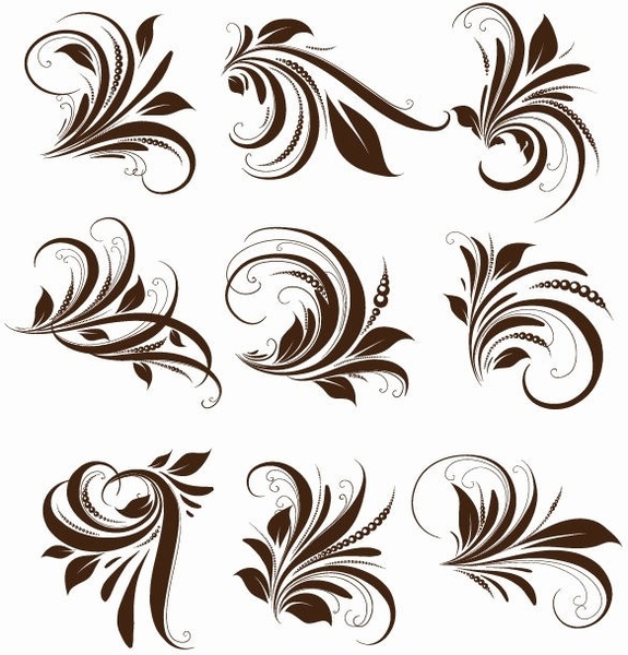 575x600 Vector Floral Elements For Design Free Vector In Encapsulated