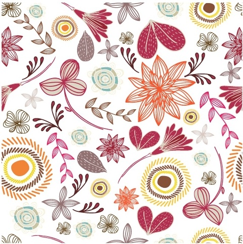 476x478 Seamless Floral Pattern Free Vector In Adobe Illustrator Ai ( .ai