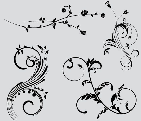 600x514 Free Vintage Graphics Flourish Vector Ornaments