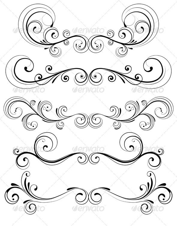 590x754 98 Best Swirls Images Free Vector Flourishes