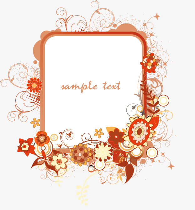 622x672 Texture Free Vector Flowers Border Buckle Material, Flowers