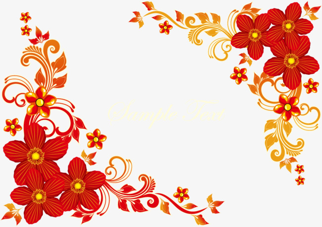 650x458 Texture Free Vector Flowers Border Buckle Material, Texture Vector