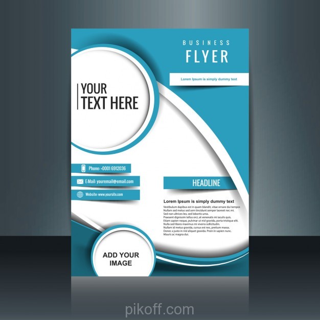 626x626 Ai] Blue Business Flyer Vector Free Download