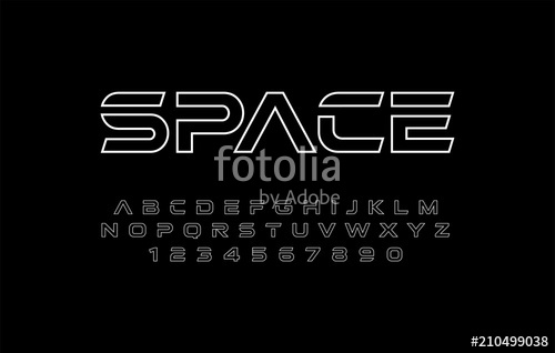 500x318 Alphabet Thin Line Modern Fonts And Numbers. Designs For Logo