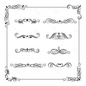 300x300 Royalty Free Stock Images Vintage Vector Frame Border Divider