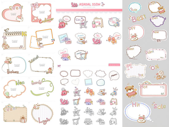 550x414 Fairy Tale Style Border Vector Free Download