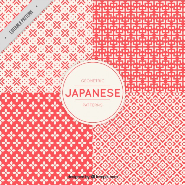 626x626 Geometric Patterns In Japanese Style Vector Free Download