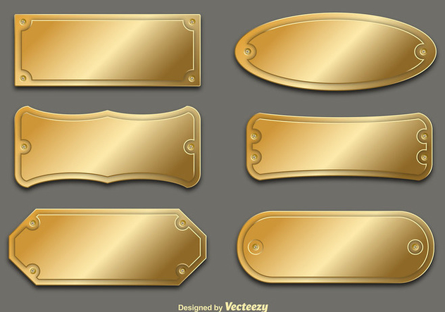 632x443 Vector Golden Name Plates Free Vector Download 356383 Cannypic