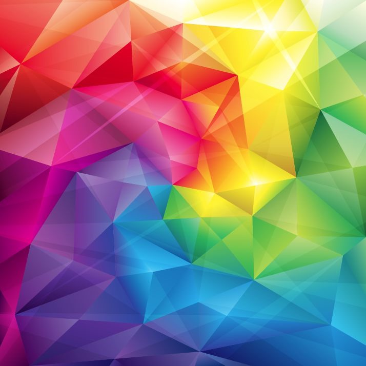 714x714 Low Poly Triangular Trendy Color Vector Background Free Vector