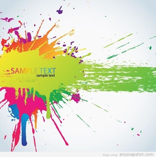542x543 Splashing And Colorful Paint Splats Vector Background Graphic