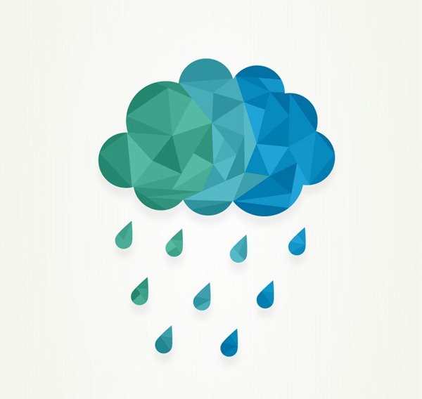 600x568 Geometric Rain Clouds Vector Graphics My Free Photoshop World