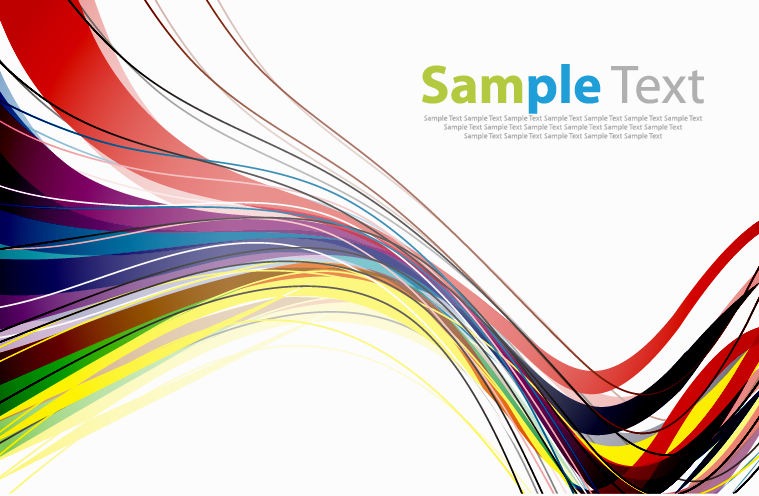 759x496 Line Graphic Design Abstract Colorful Line Vector Background Free