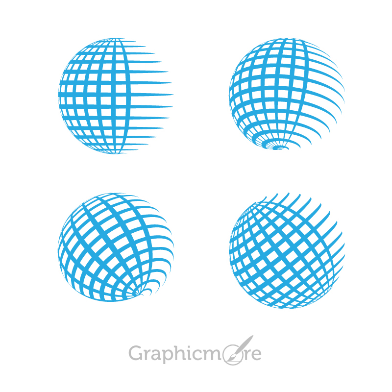 800x800 Globe Grid Shape Icons Design Free Vector File Download