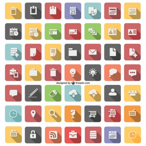 600x600 Free Flat Vector Icons