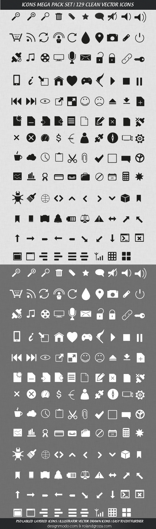 590x2000 Free Mega Pack Vector Icons Set