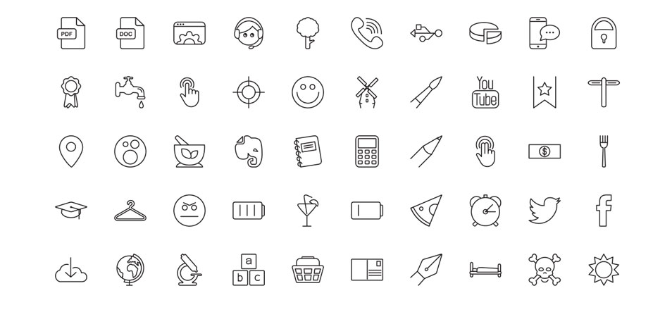 954x460 Ultimate Collection Of Free Line Icon Sets Css Author