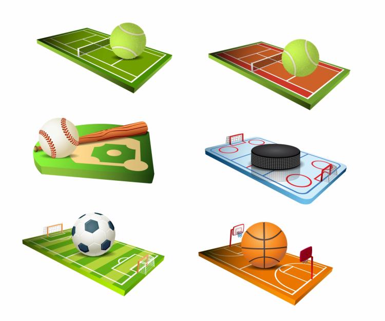 750x625 Sport Fields Icons Free Vector 4vector
