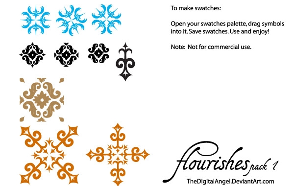 600x380 Free Vintage Graphics Flourish Vector Ornaments