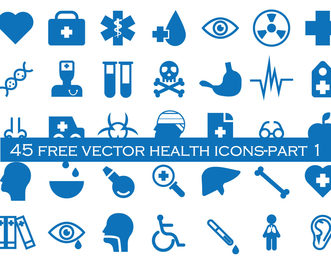 1068x854 45 Free Health And Medical Icons Vector Freebies, Illustrator