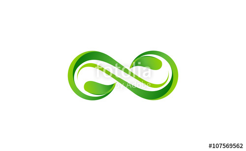 500x308 Infinity Plant Logo, Leaves Infinity Symbol Icon Vector Design