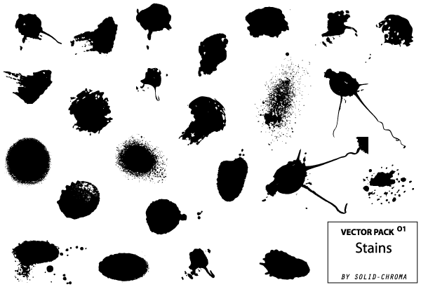 600x409 Free Paint Spray And Ink Stains Free Vector Pack Psd Files