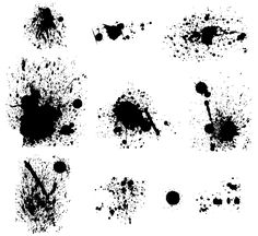 236x216 Ink Splatter Vectors Set