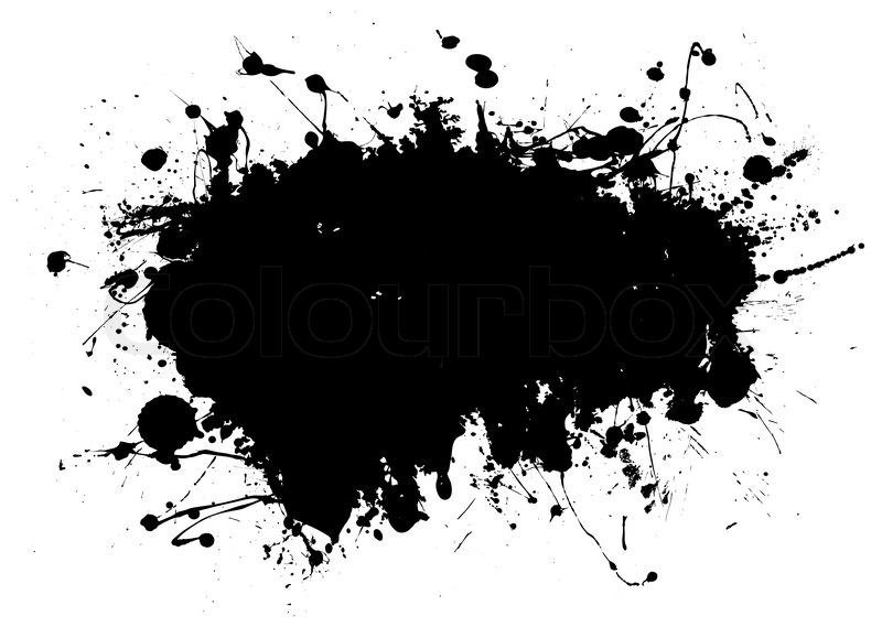800x569 Black Ink Splat Design With Room To Add Your Own Text Stock