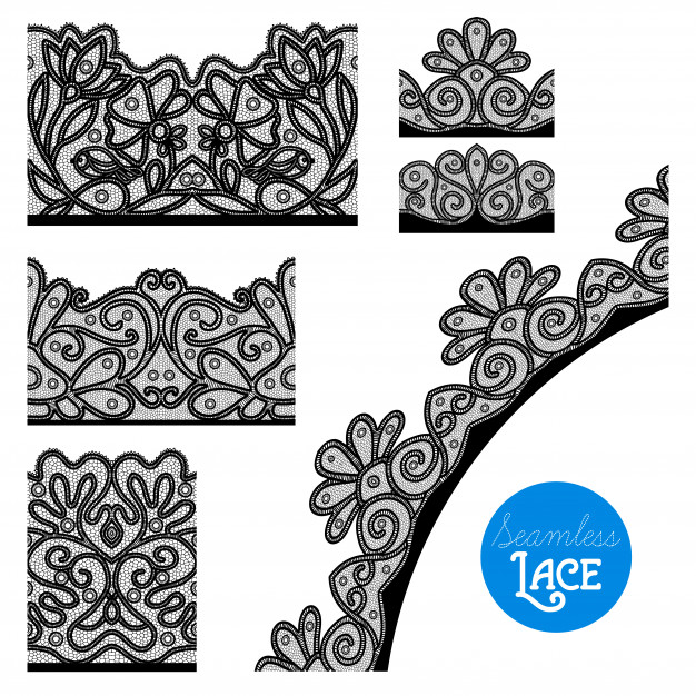 626x626 Lace Border Set Vector Free Download