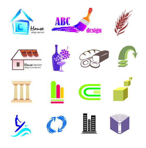 500x509 Creative 3d Logo Design Vector Set 03 Free Download