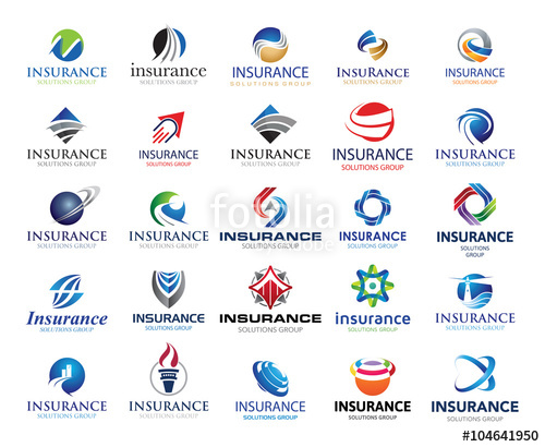 500x410 25 Global Insurance Business Solution Group Logo Elements Stock