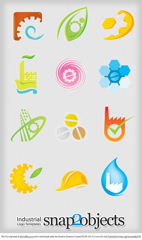 580x979 Free Vector Industrial Logo Elements