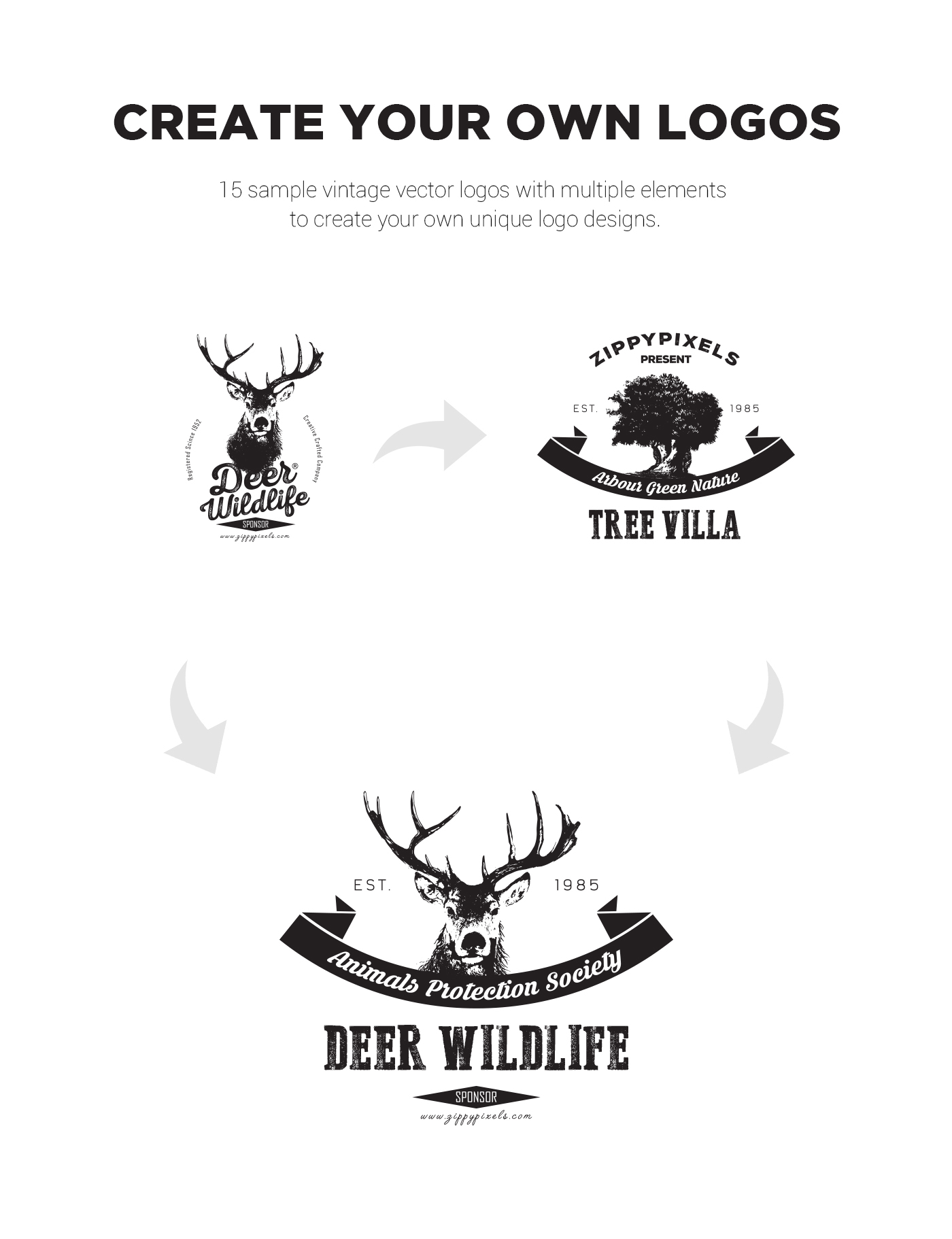 1400x1822 Vintage Vector Logo Design Kit + 15 Free Logo Templates On Behance