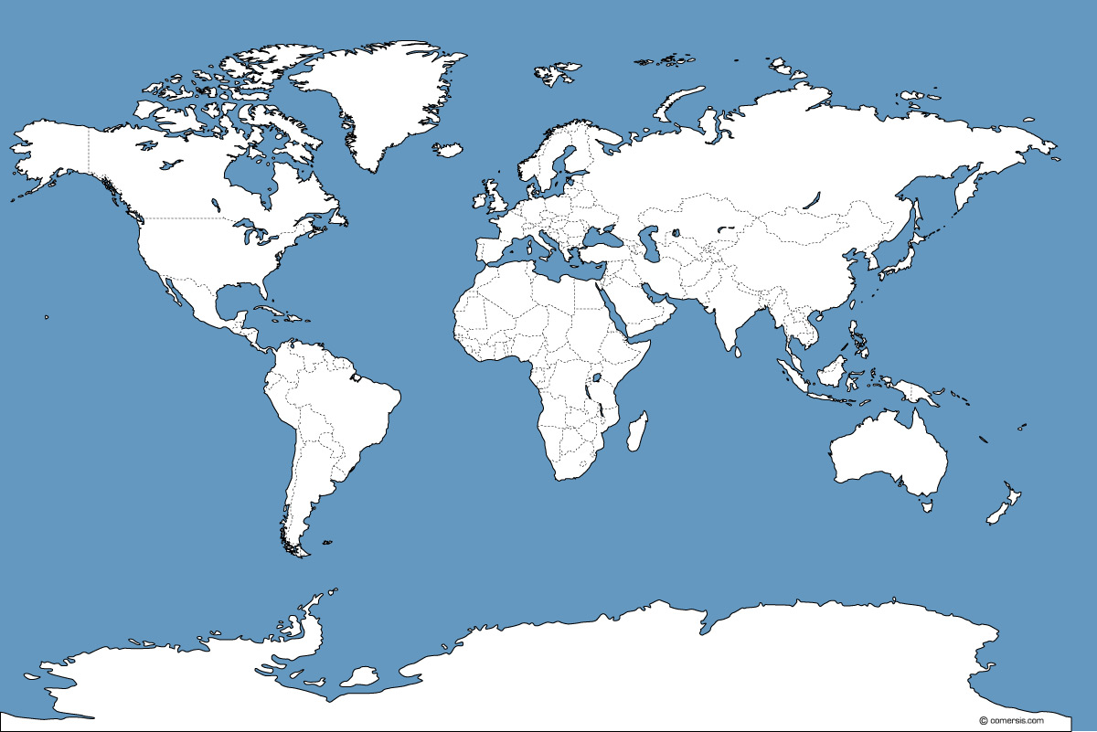 1200x801 Free Vector Map Of World Countries
