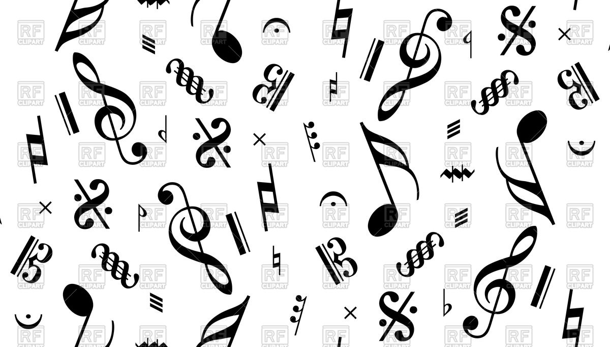 1200x682 Music Notes Seamless Background Vector Image Vector Artwork Of