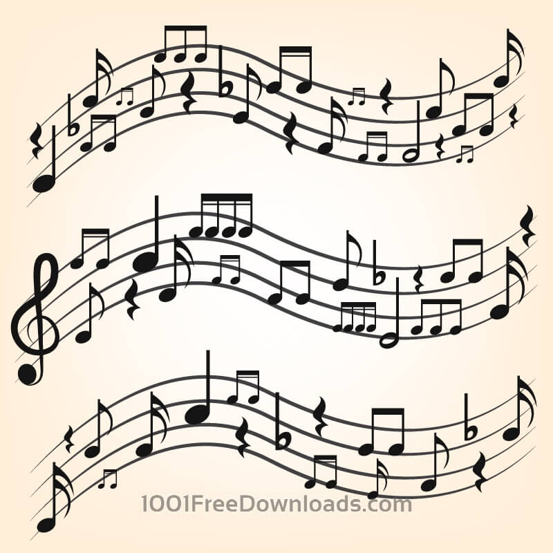 800x800 Free Vectors Music Notes On Staves Abstract