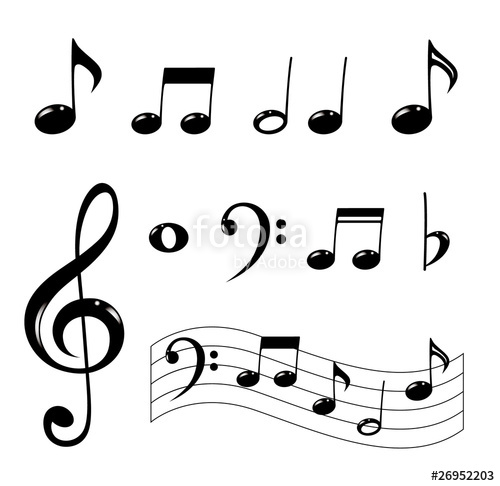 500x486 Music Symbols Stock Image And Royalty Free Vector Files On