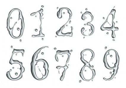 425x296 Liquid Vector Numbers Vector Misc Free Vector Free Download